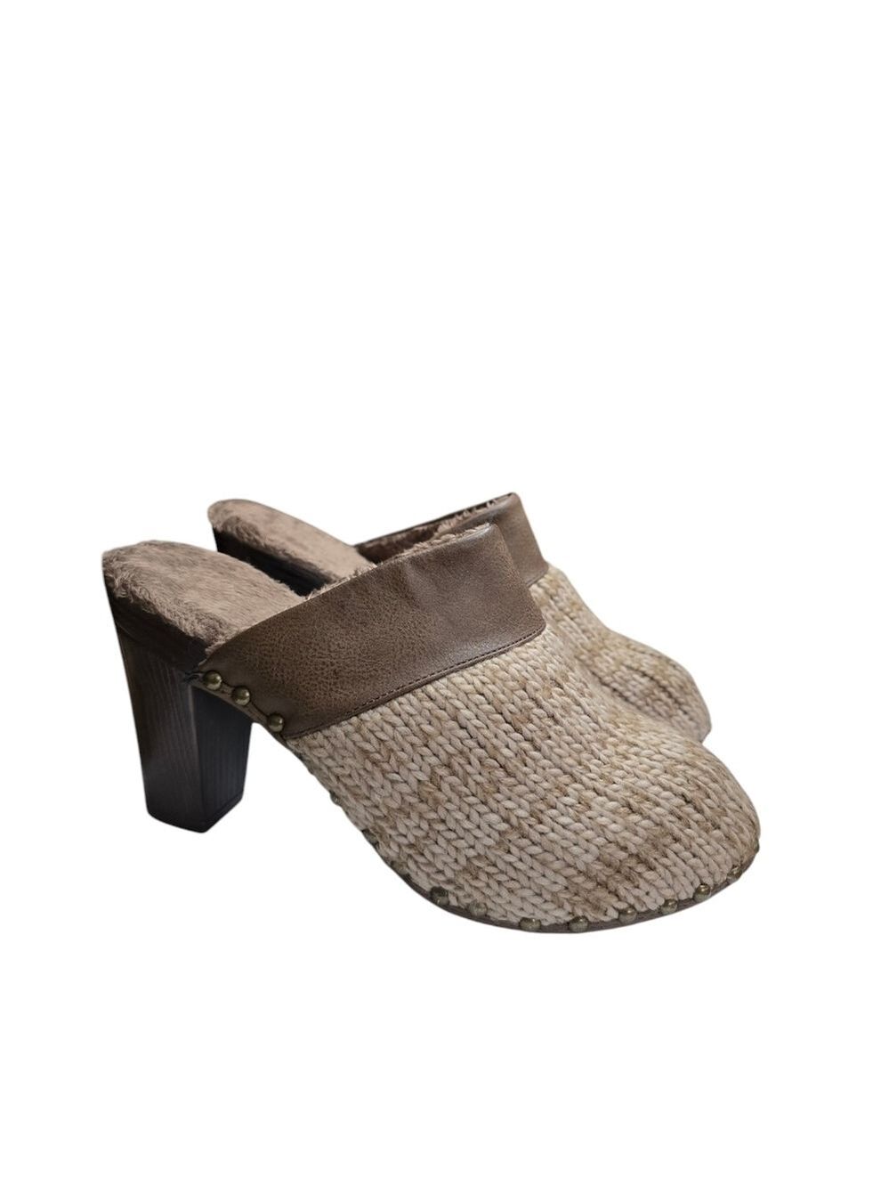 Muk Luks Kameryn Faux Fur Brown Mules 10